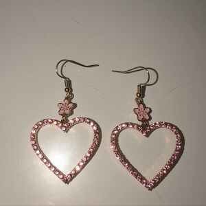 Pink Heart Earrings